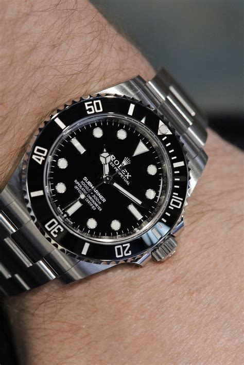 rolex submariner on wrist|rolex submariner 124060 values falling.